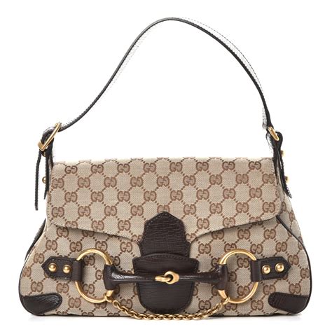 gucci monogram horsebit|gucci horsebit handbags.